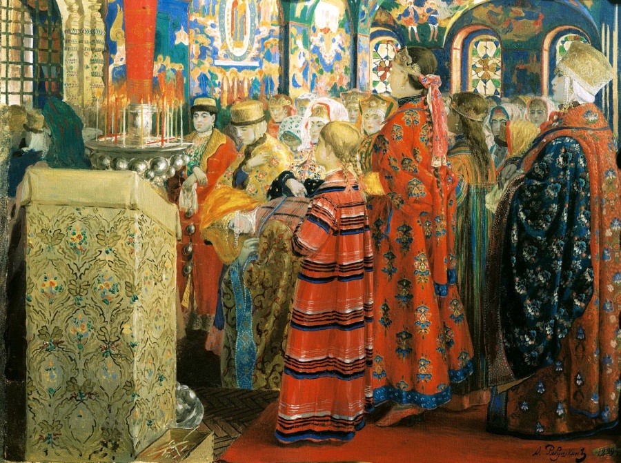 Рис. 7. Русские женщины в церкви
