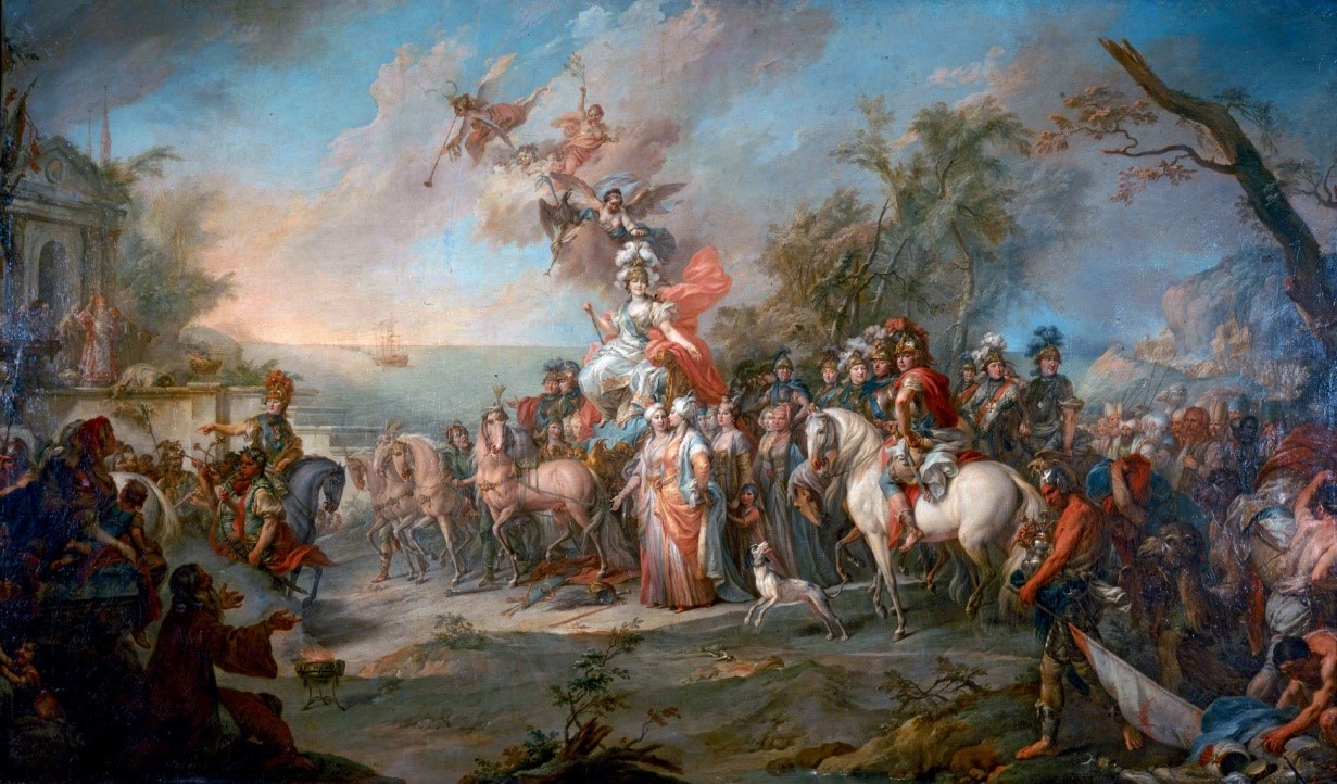 Рис. 3. Аллегория на победу Екатерины II над турками и татарами, 1772. Стефано Торелли