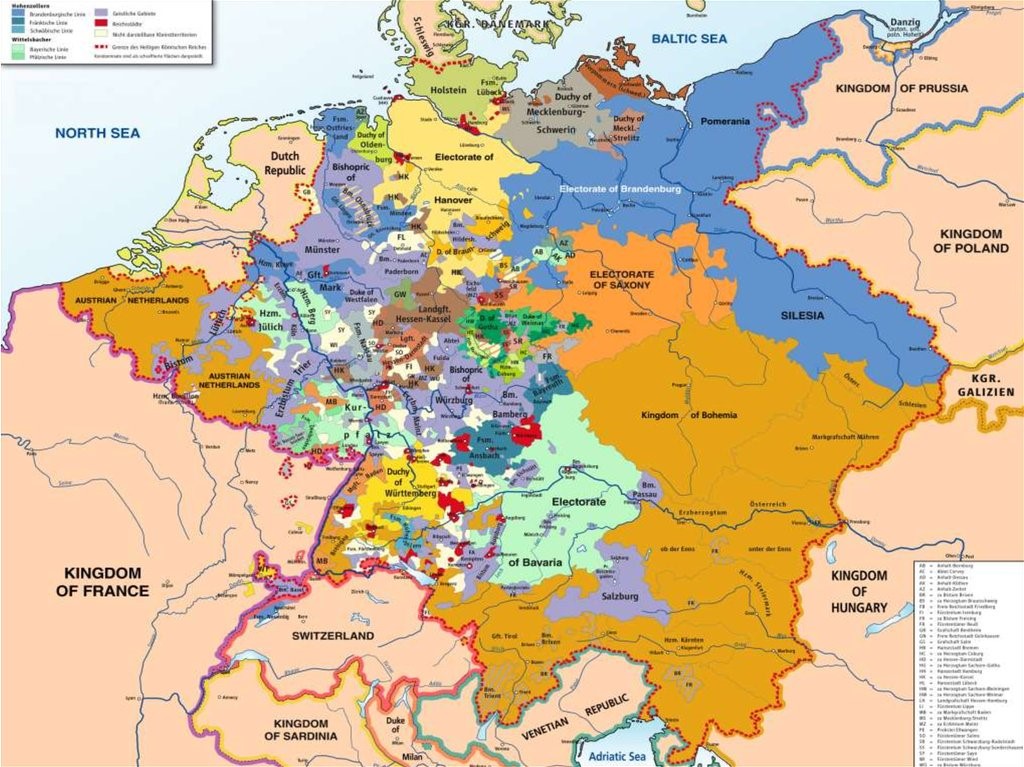 Карта  1. Германия XVIII в.