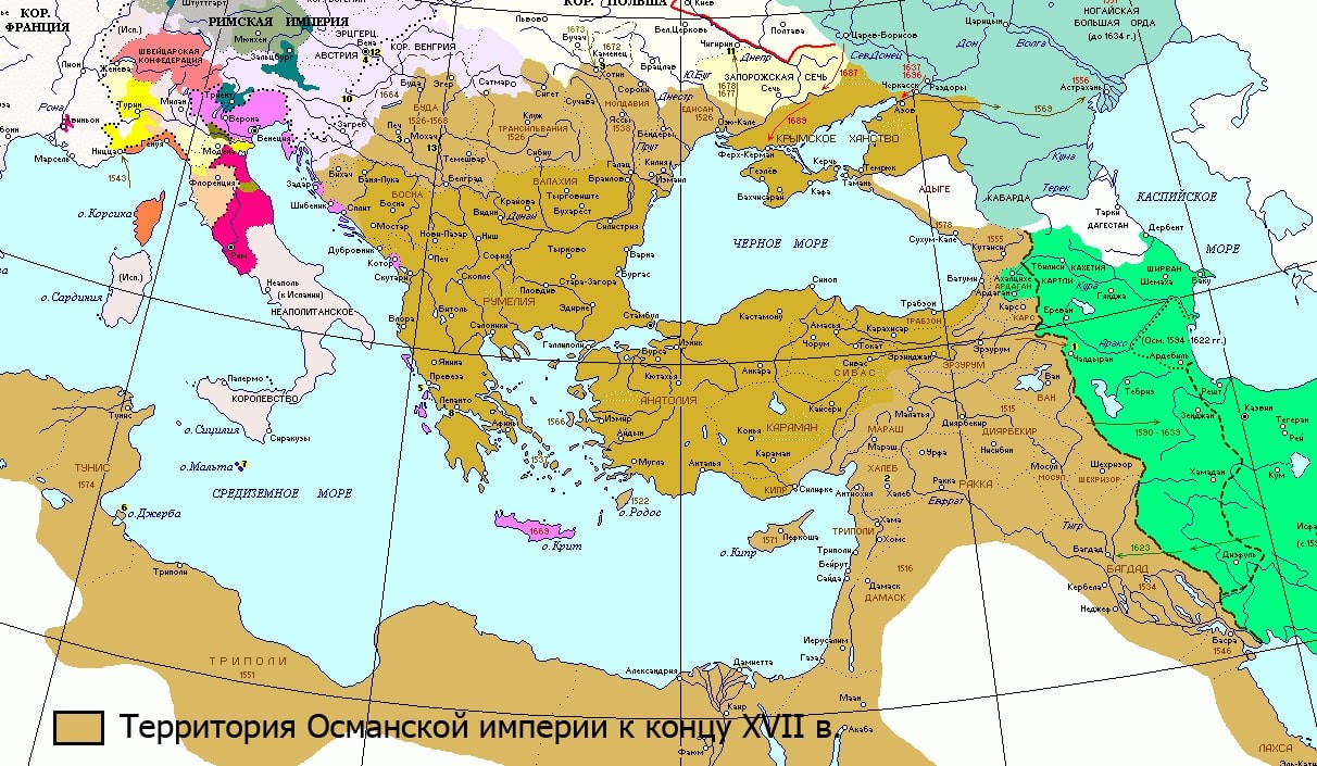 Карта 1. Османская империя