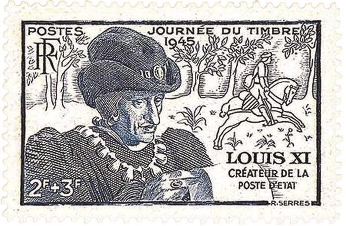 Рис. 1. Марка с изображением короля Людовика XI