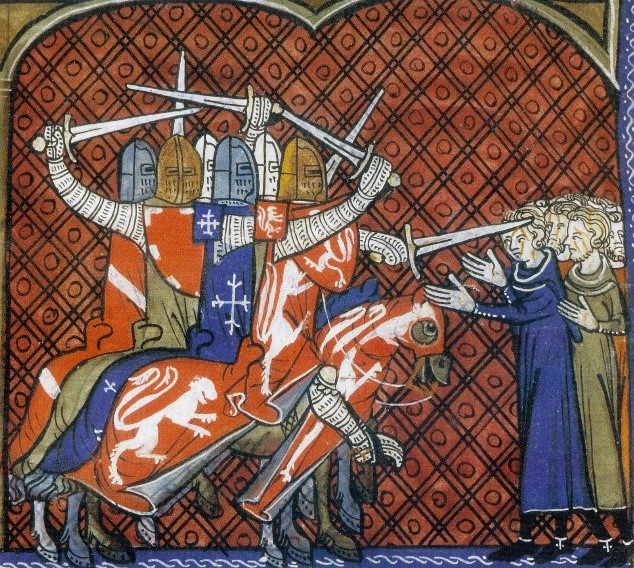 Рис. 4. Крестовый поход против альбигойцев 1209 г. Средневековая миниатюра
