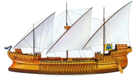 Рис. 4. Византийский корабль. Современная реконструкция