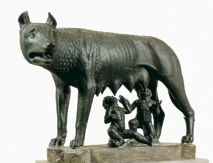 Рис. 3. Волчица, вскормившая Ромула и Рема. Статуя, стоявшая на Капитолийском холме