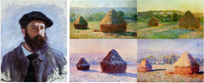 Рис. 19. Клод Моне (1840–1926) и его серия «Стога сена»