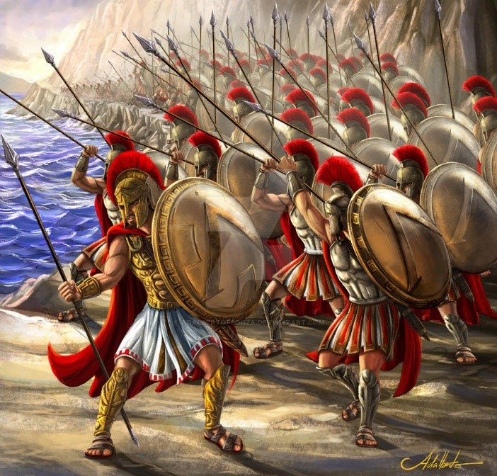Рис. 8. 300 спартанцев. Современный рисунок