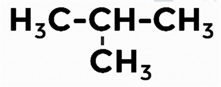 Рис. 7.  Структурная формула метилпропана