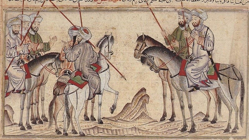 Рис. 9. Арабская конница. Средневековая миниатюра