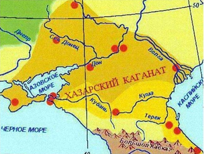 Карта 2.  Хазарский каганат