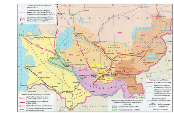 Карта 1. Средняя Азия