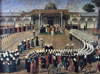Рис. 6. Селим III во дворце высокопоставленных чиновников во время приёма