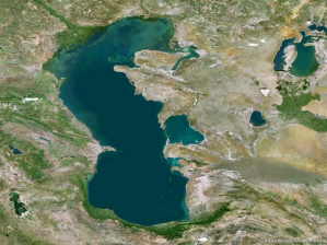 <strong>Рис. 5. Каспийское море. Вид из космоса</strong>