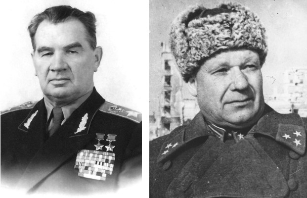 Рис. 3. В. И. Чуйков, командовал 62-й армией и М. С. Шумилов, командовал 64-й армией армией 