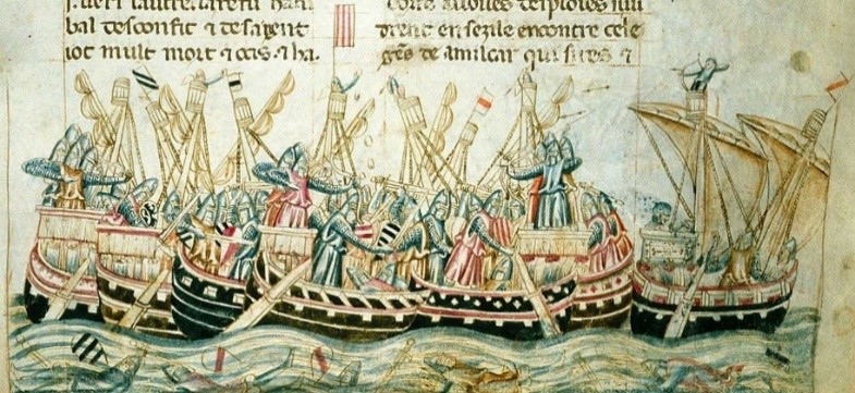 Рис. 3. Сражение при Слейсе. 1340 г.