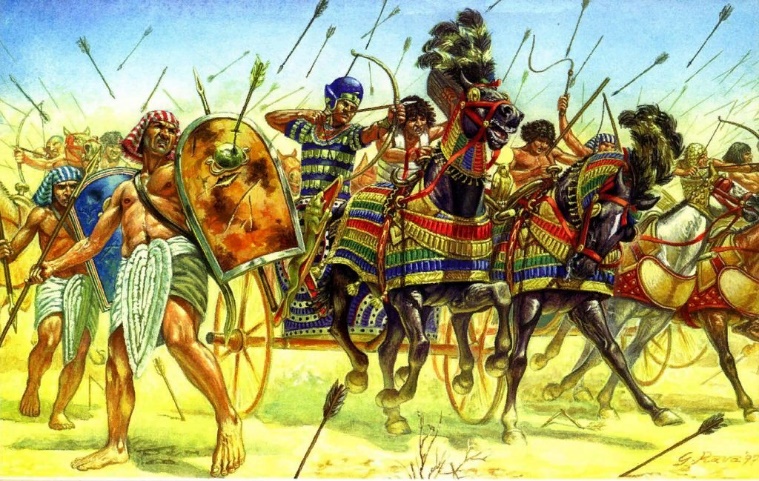 Рис. 4. Египетское войско в бою